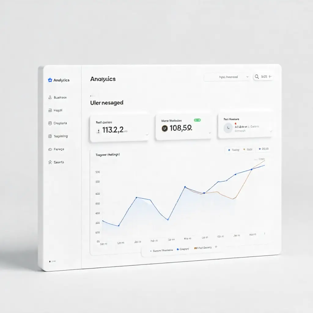 Klixarunxar analytics dashboard showing business growth metrics